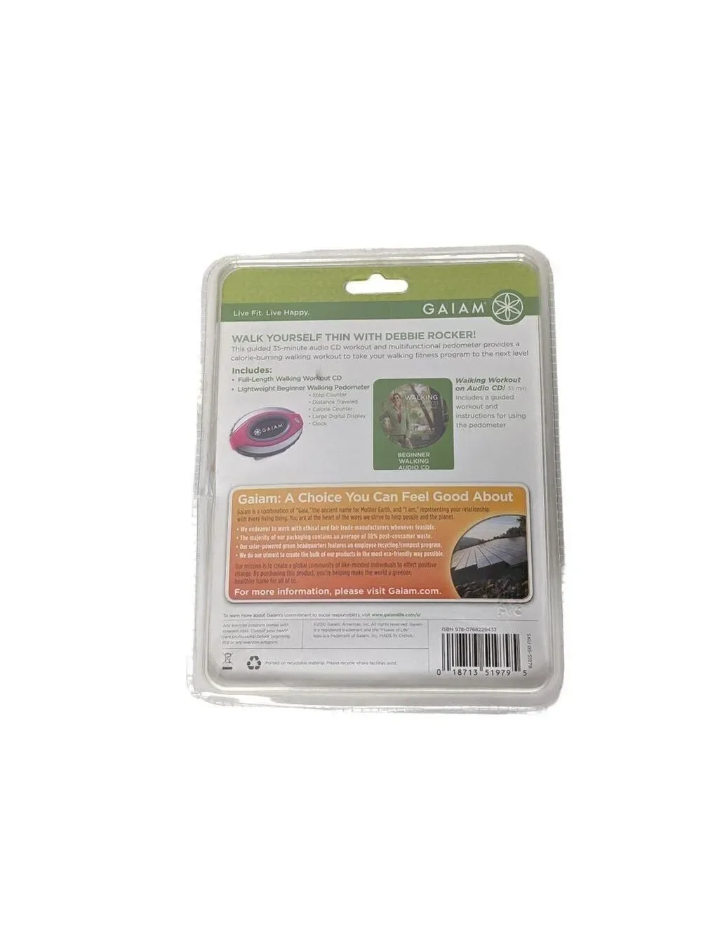 Gaiam Walking Fit Kit Pedometer with Audio CD